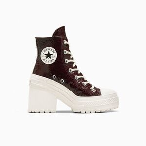 Converse 70 DeLuxe Heel Sneakers Crinkle Leather | VERY SLIGHTLY USED OUT OF BOX